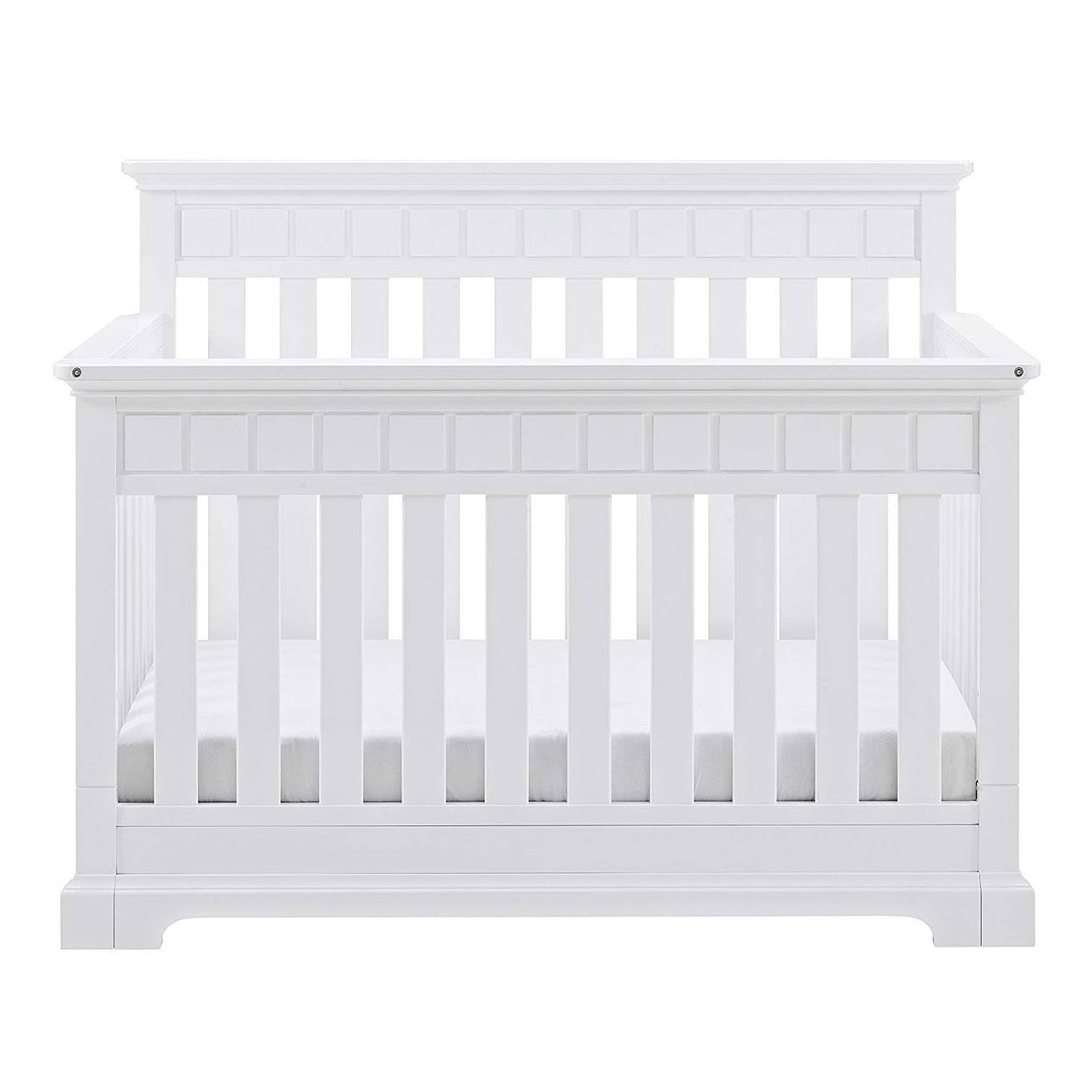 Thomasville Kids Willow 4 in 1 Crib, White & Kolcraft Fresh Start Crib Mattress - VMInnovations