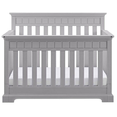 Thomasville Kids Willow 4 in 1 Crib, Pebble Gray & Kolcraft Fresh Start Mattress - VMInnovations