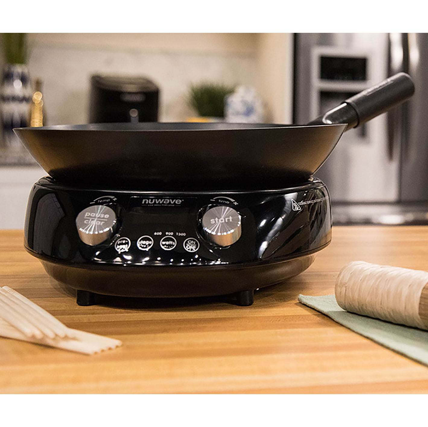 NuWave Mosaic Precision Induction Nonstick Fry Wok with Glass Lid(OPEN BOX)