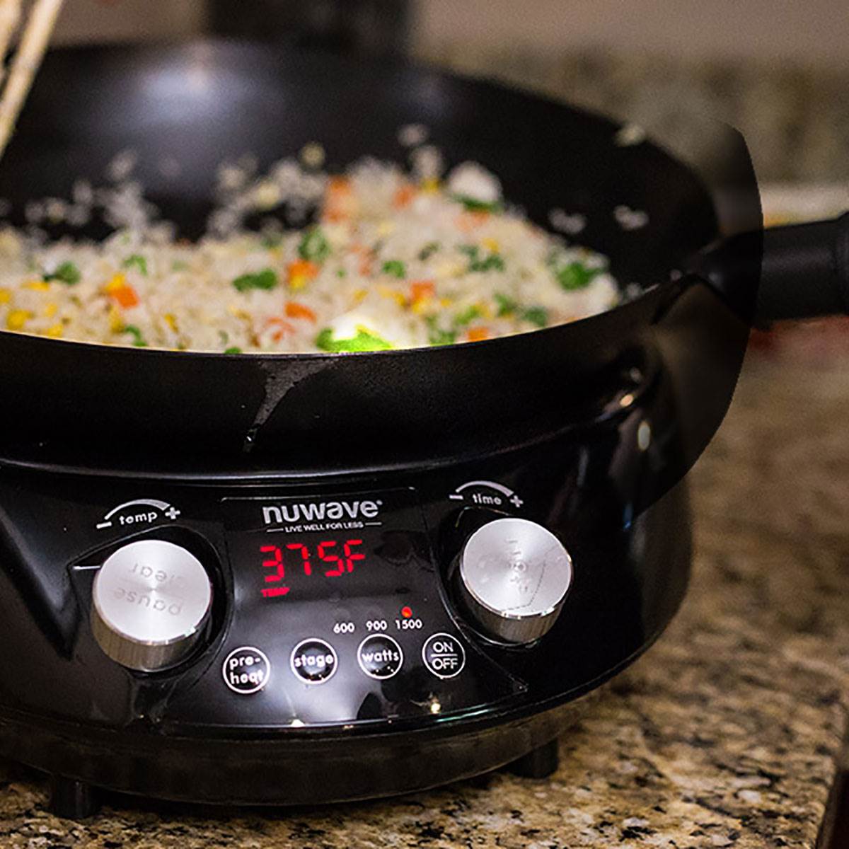 NuWave Mosaic Precision Induction Nonstick Fry Wok with Glass Lid(OPEN BOX)