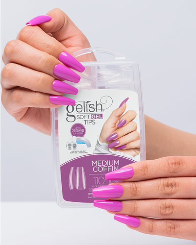Gelish Mini Winter Marilyn Collection & Medium Coffin Tip Kit w/ LED Cure Light