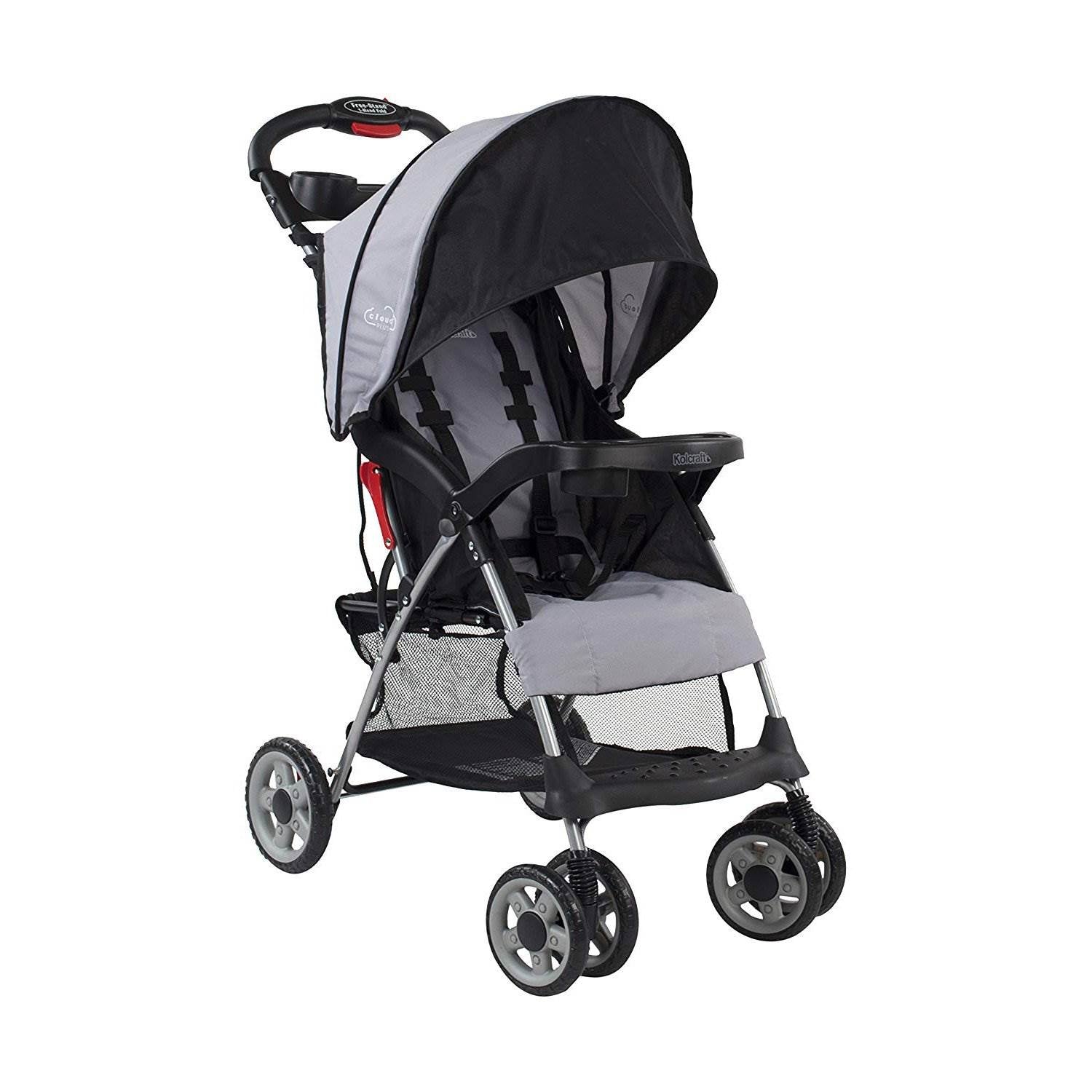Kolcraft Lightweight Single Capacity Cloud Plus Stroller, Slate Gray (Open Box) - VMInnovations