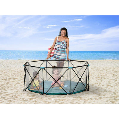Regalo 8 Panel Foldable Mesh Childrens Play Yard & Carrying Bag, Teal(For Parts)