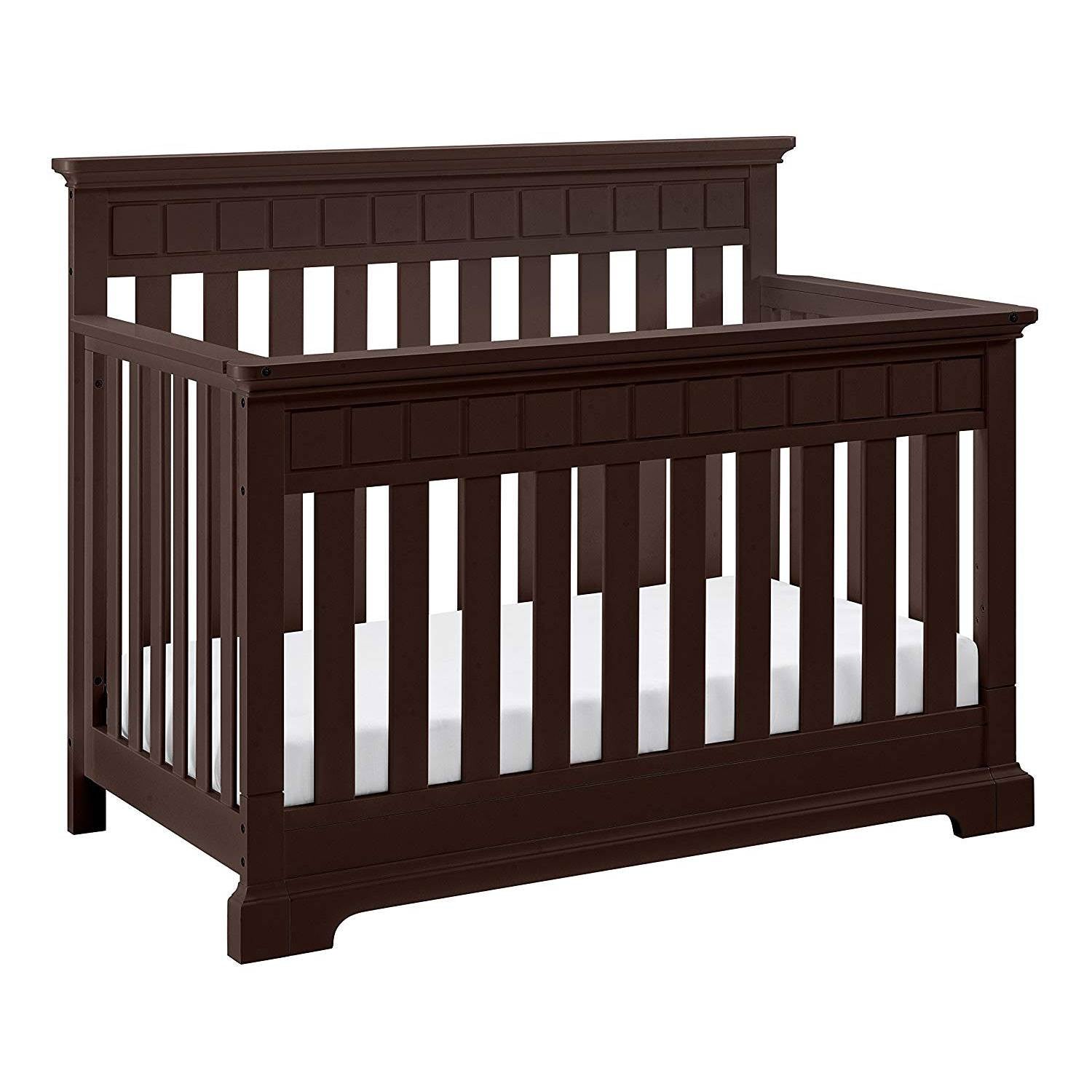 Thomasville Kids Willow 4 in 1 Crib, Espresso & Kolcraft Fresh Start Mattress