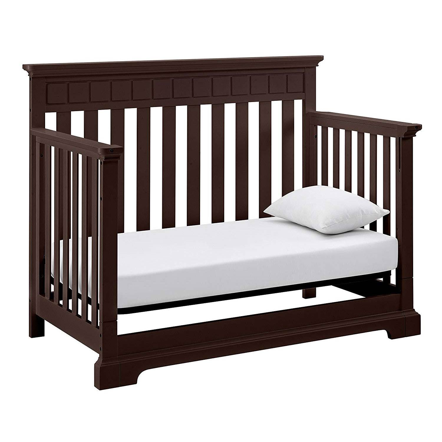 Thomasville Kids Willow 4 in 1 Crib, Espresso & Kolcraft Fresh Start Mattress