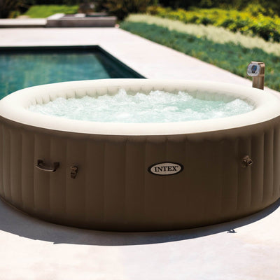 Intex Pure Spa 6 Person Inflatable Hot Tub & Qualco 6 Month Spa Chemical Kit
