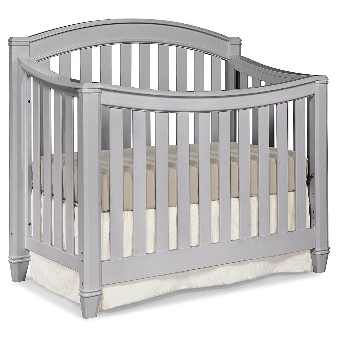 Thomasville Kids Highlands Crib, Pebble Gray & Kolcraft Pure Sleep Mattress