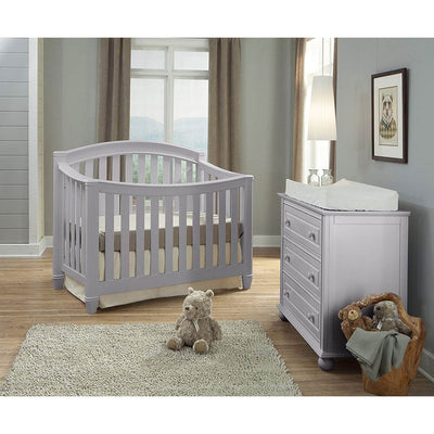 Thomasville Kids Highlands 4-in-1 Convertible Infant Nursery Crib, Pebble Gray