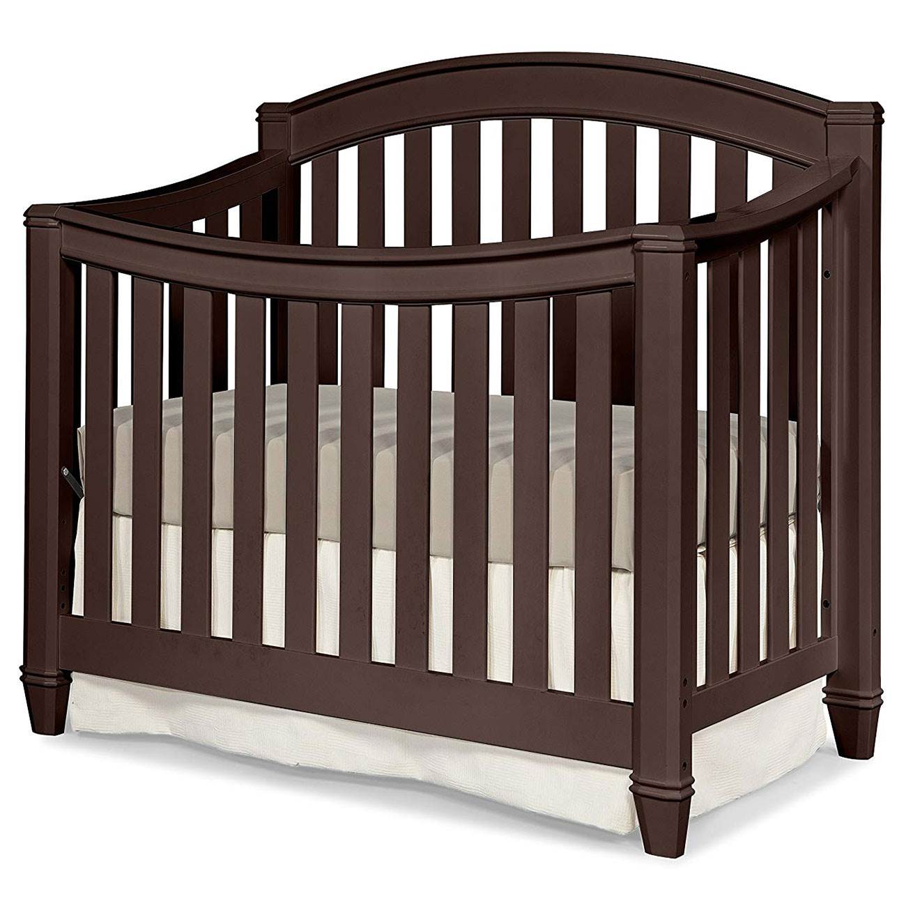 Thomasville Kids Highlands 4 in 1 Crib, Espresso & Kolcraft Pure Sleep Mattress - VMInnovations