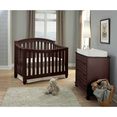 Thomasville Kids Highlands 4 in 1 Crib, Espresso & Kolcraft Fresh Start Mattress