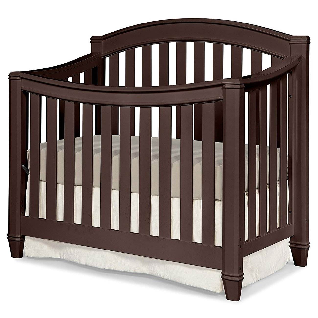 Thomasville Kids Highlands 4 in 1 Crib, Espresso & Kolcraft Fresh Start Mattress