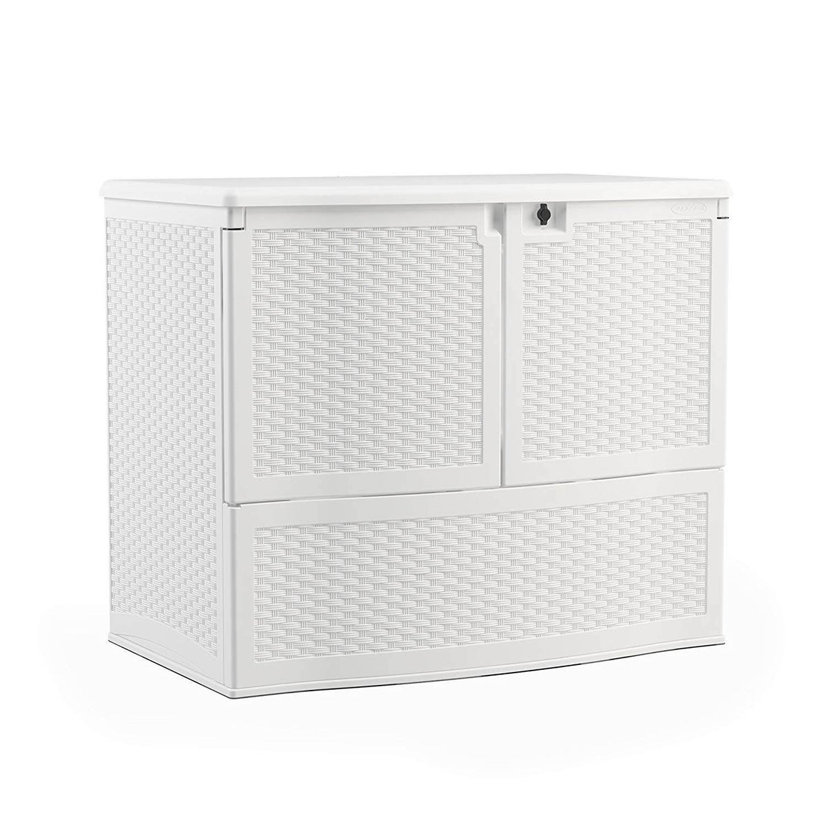 Suncast 195 Gallon Oasis Storage Shelf and Entertaining Station, White(Open Box)