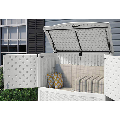 Suncast 195 Gallon Oasis Storage Shelf and Entertaining Station, White(Open Box)