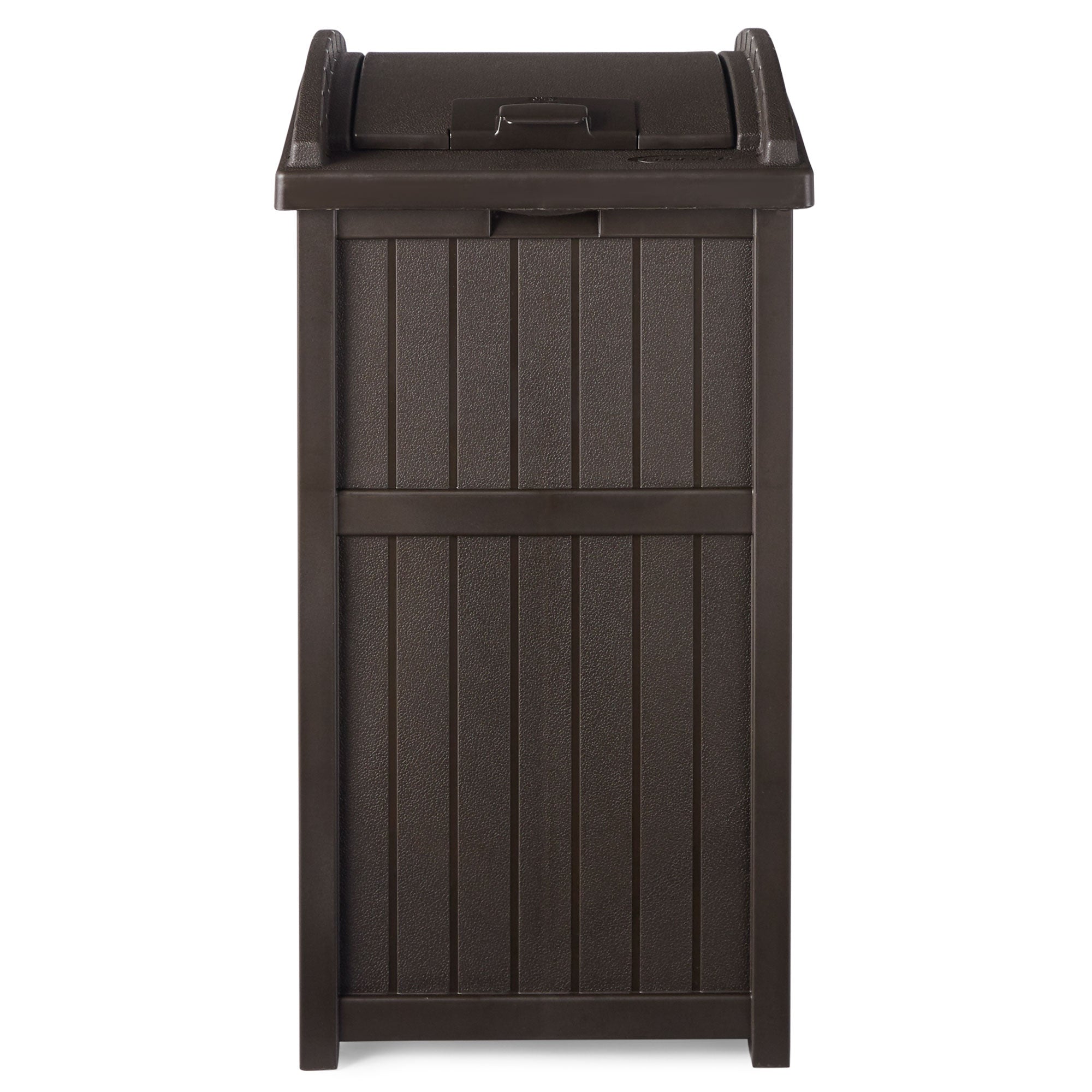 Suncast Trash Hideaway Outdoor Garbage Bin, Java (Used)
