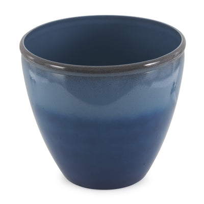 Suncast Seneca 16 Inch Ombre Decorative Planter, Blue and Brown (Used)