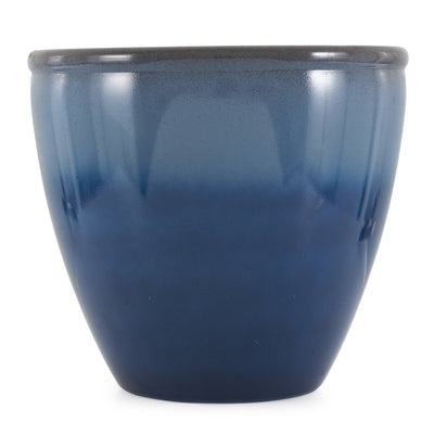 Suncast Seneca 16 Inch Ombre Decorative Planter, Blue and Brown (Used)