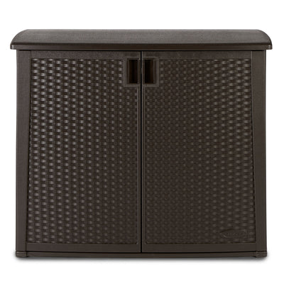 Suncast Elements 97 Gallon Backyard Oasis Storage Entertaining Station w/Shelf