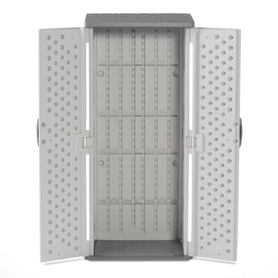 Suncast BMS1250 22 Cubic Feet Resin Versatile Vertical Storage Shed Building