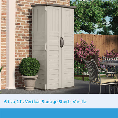 Suncast BMS1250 22 Cubic Feet Resin Versatile Vertical Storage Shed Building