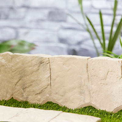 Suncast Landscape Design Border Decorative Natural Rock Stone Edging (Open Box)