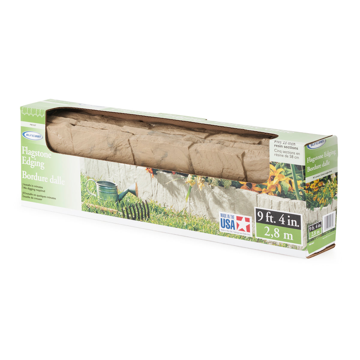 Suncast Landscape Design Border Decorative Natural Rock Stone Edging (Open Box)