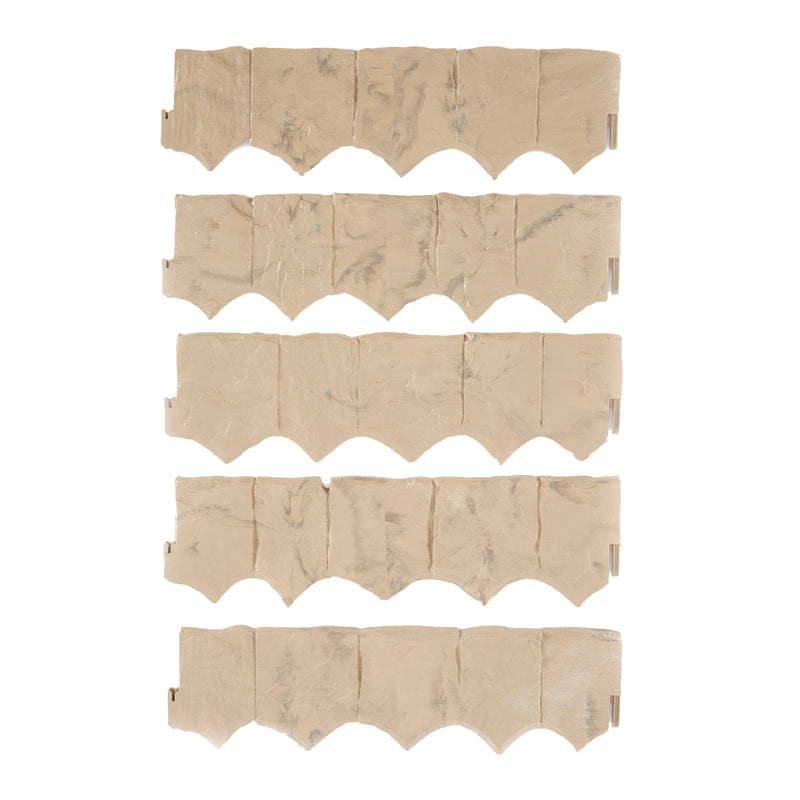 Suncast Landscape Design Border Decorative Natural Rock Plastic Edging (40 Pack)