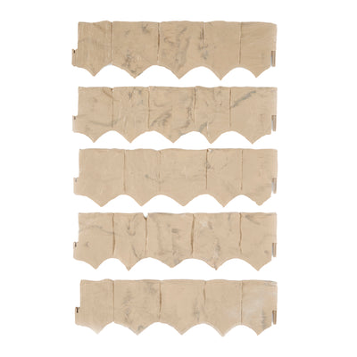 Suncast Landscape Design Border Decorative Natural Rock Plastic Edging (20 Pack)