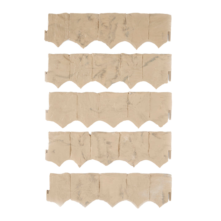 Suncast Landscape Design Border Decorative Natural Rock Plastic Edging (20 Pack) - VMInnovations