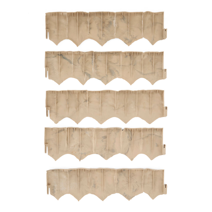 Suncast FSE10LT Landscape Border Decorative Plastic Stone Style Edging (5 Pack)