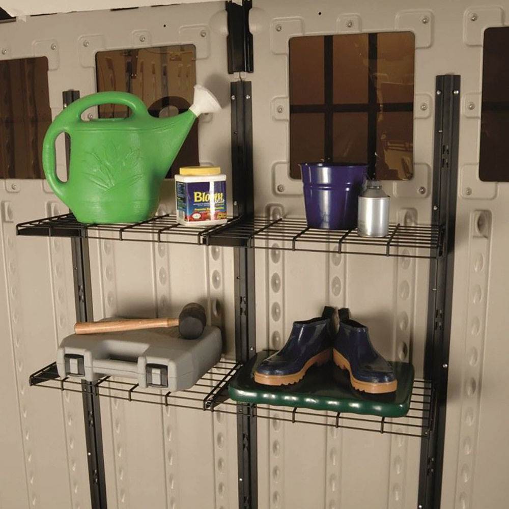 Suncast Versatile Heavy-Duty Wire Shed Storage Tier Shelf Storage Kit (Used)