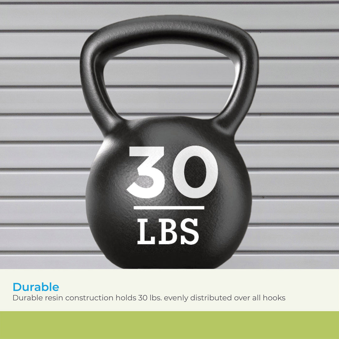 Suncast 2 Foot Wall Mounted Garage Garden Hand Tool Hanger Organizer (2 pack)