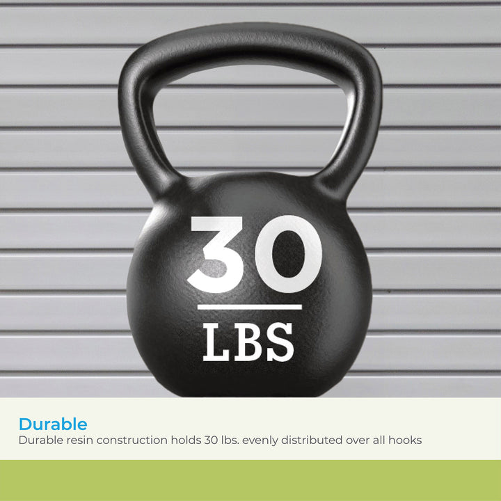 Suncast 2 Foot Wall Mounted Garage Garden Hand Tool Hanger Organizer (2 pack)