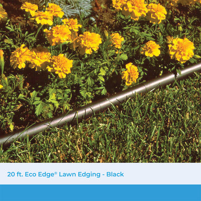Suncast 5 Eco Edge 20 Foot Plastic Coiled Edging Roll with 2 Connectors, 5 inch