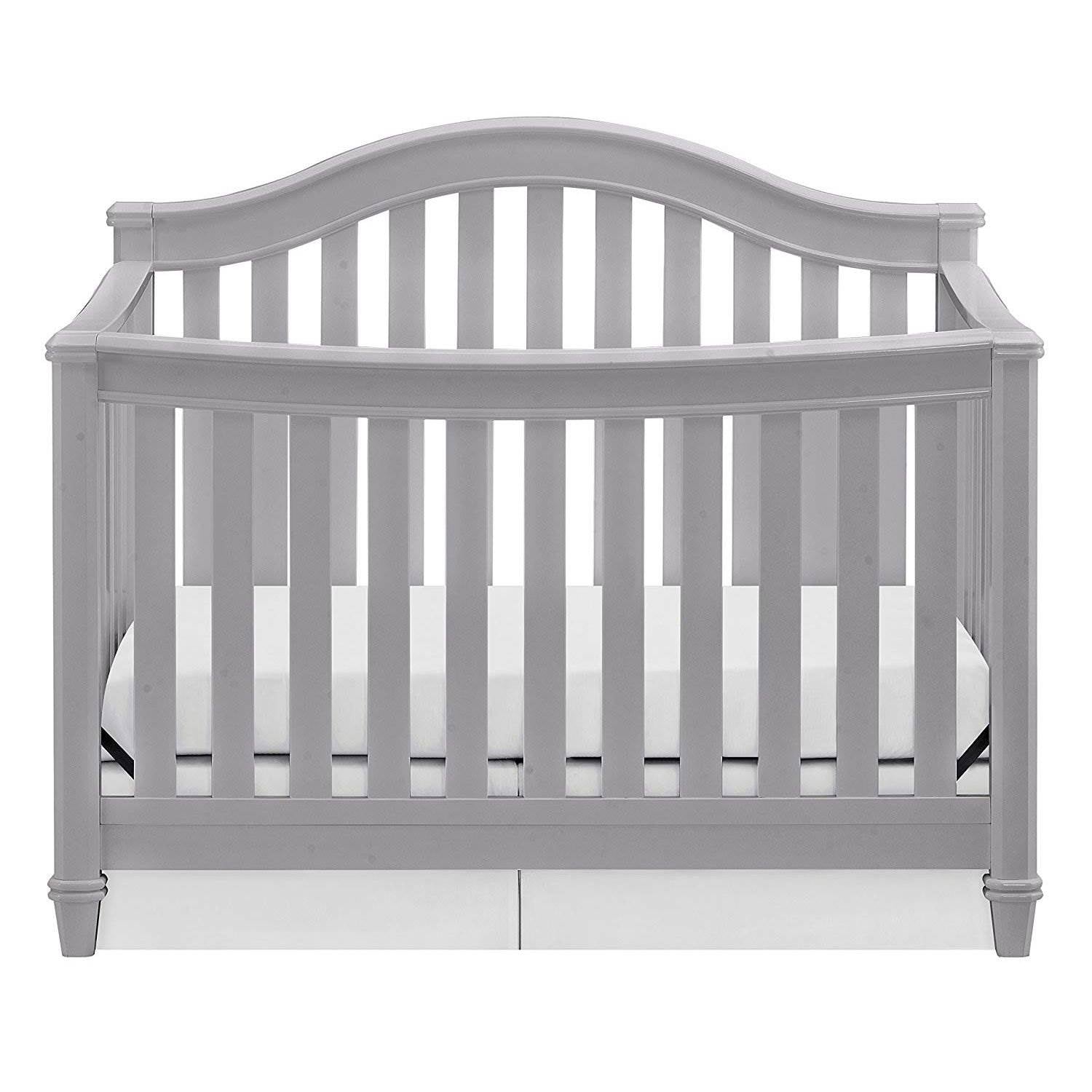 Thomasville Kids Auburn 4 in 1 Crib, Gray & Kolcraft Fresh Start Crib Mattress - VMInnovations