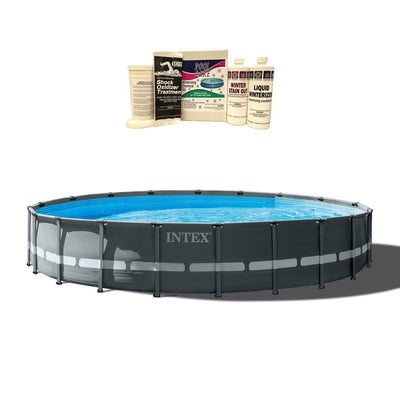 Intex 20ft x 48in Ultra XTR Round Frame Pool, Pump, Ladder, & Winterizing Kit