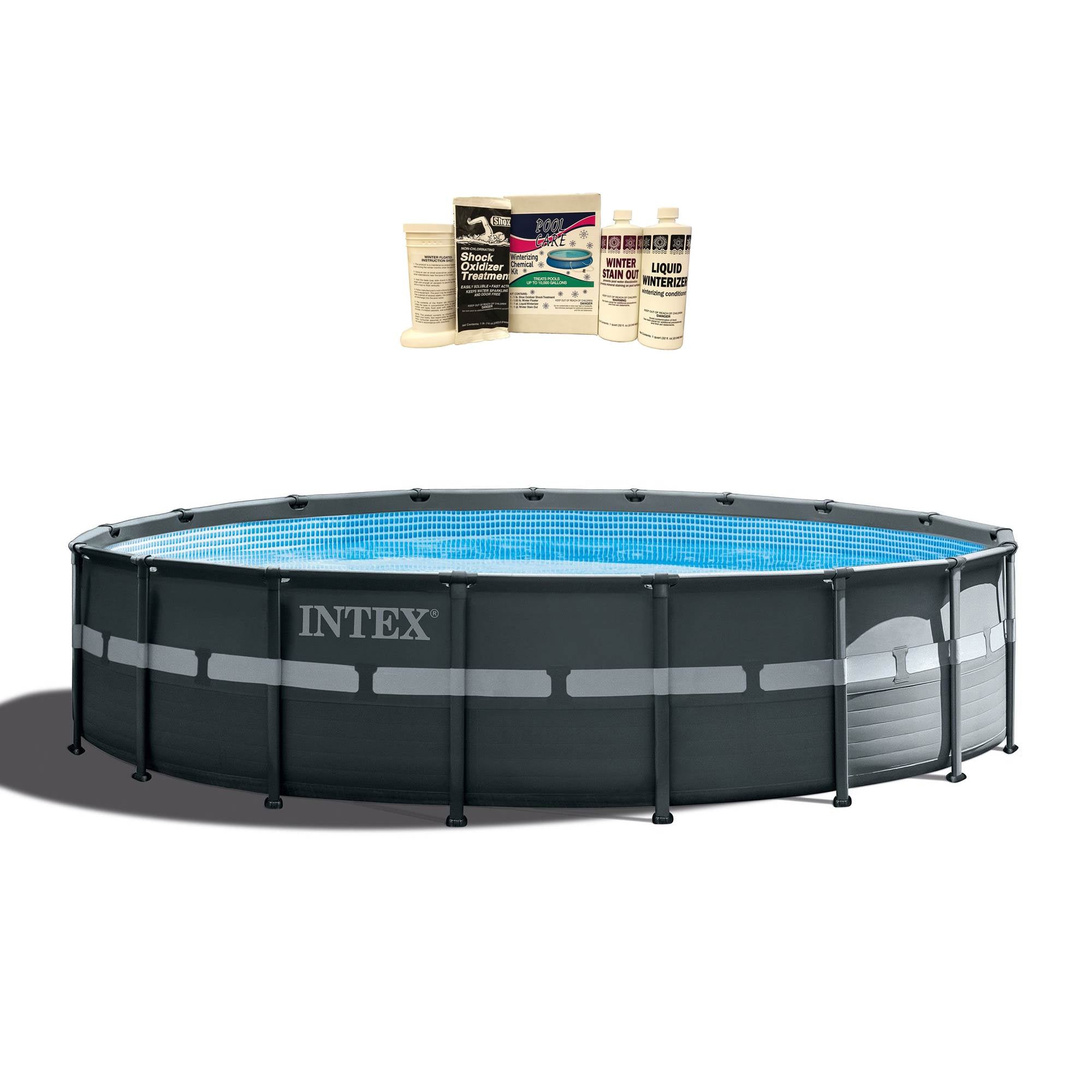 Intex 18ft x 52in Ultra XTR Round Frame Swimming Pool, Pump, & Winterizing Kit