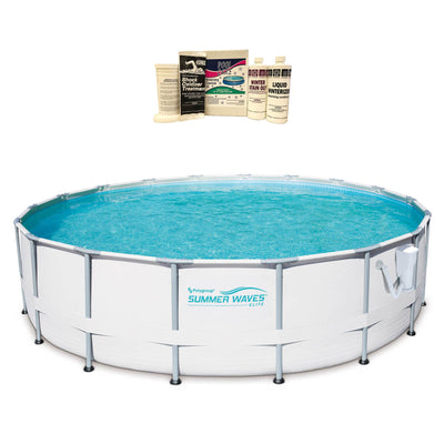 Summer Waves 16ft x 48ft Elite Round Above Ground Pool Pump & Winterizing Kit