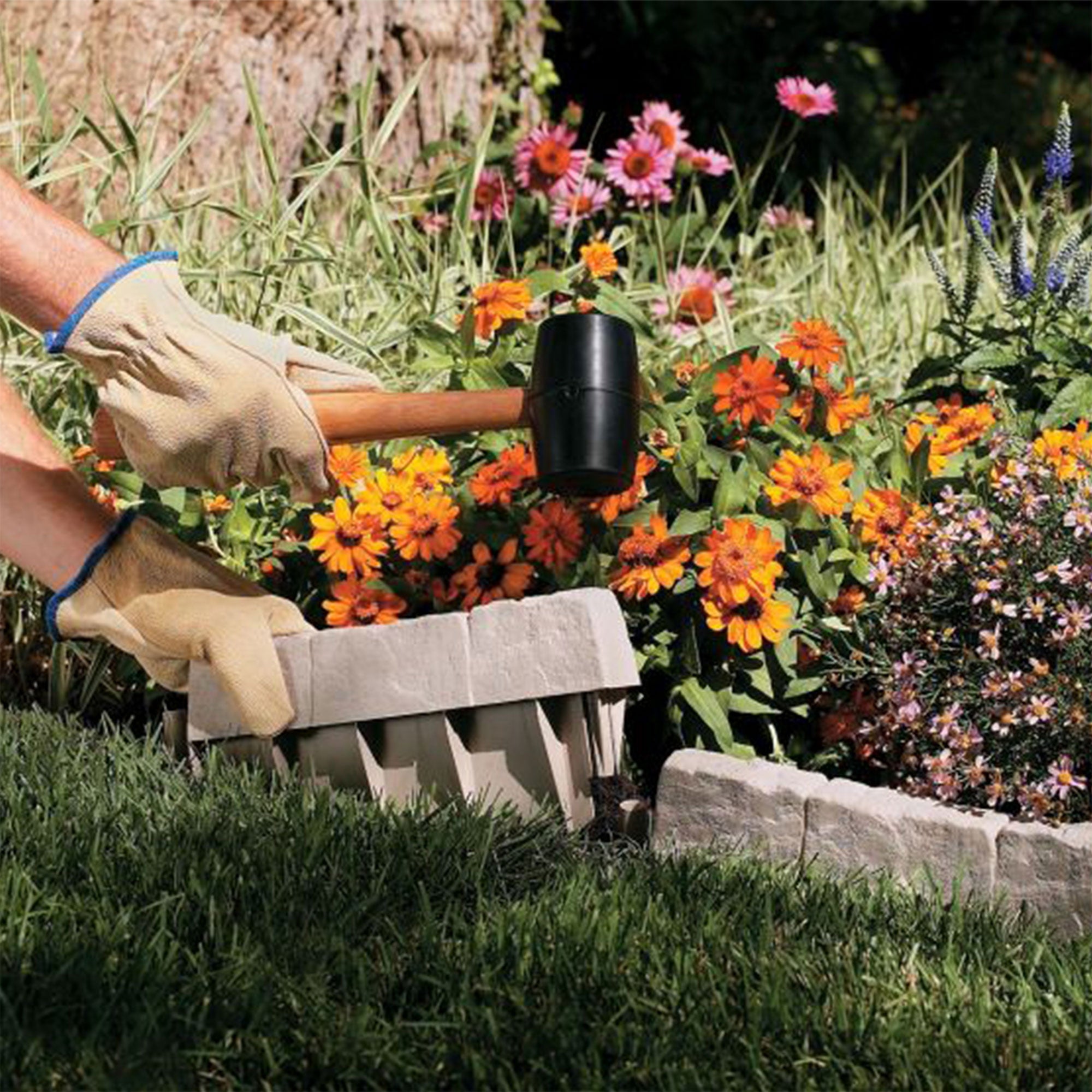 Suncast Landscape Design Border Decorative Natural Rock Stone Edging (Open Box)