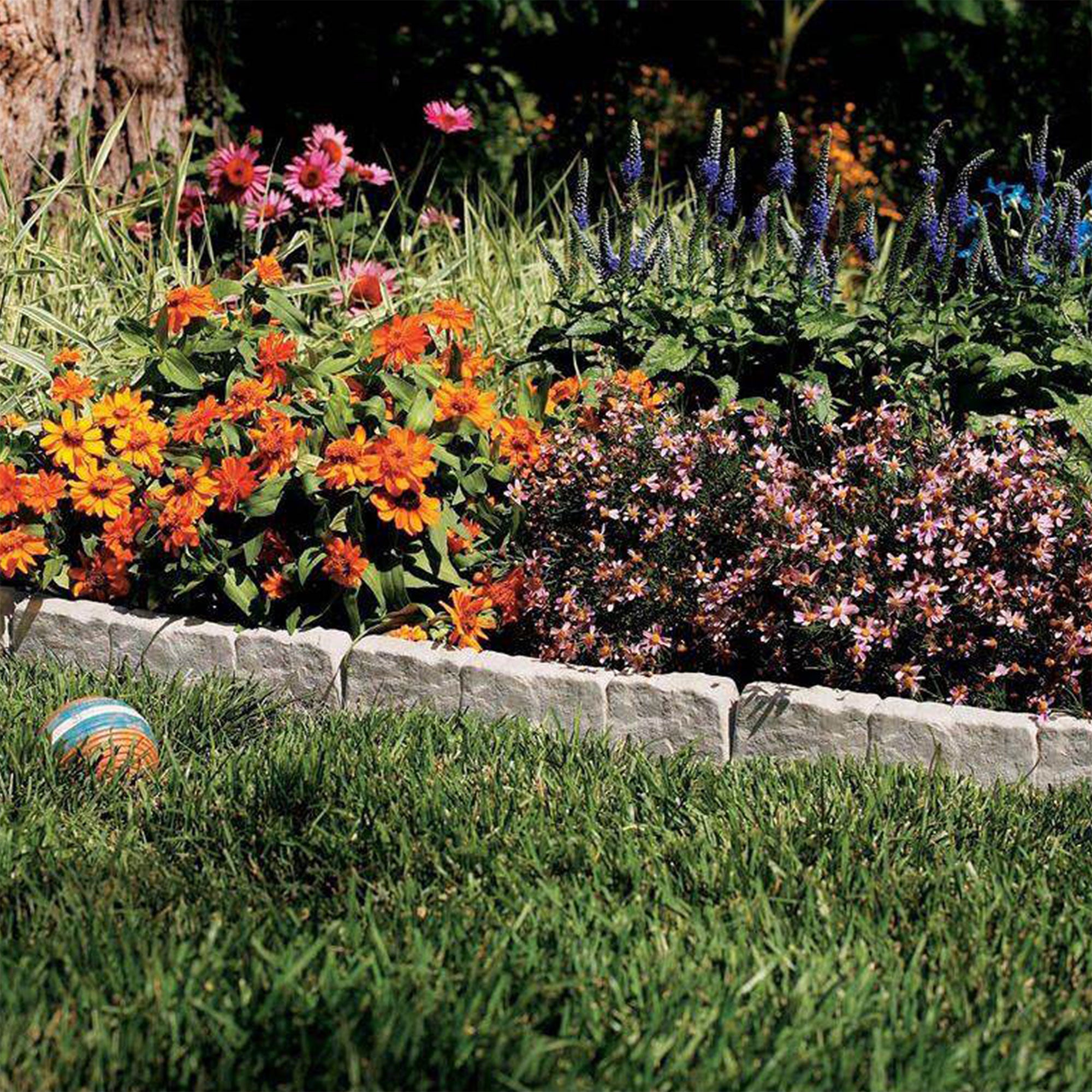 Suncast Landscape Design Border Decorative Rock Stone Edging (Open Box) (2 Pack)