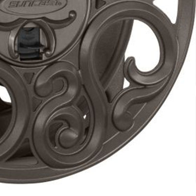 Suncast Sidewinder 60 Foot Side Scroll Wall Mount Hose Reel, Bronze (Open Box)