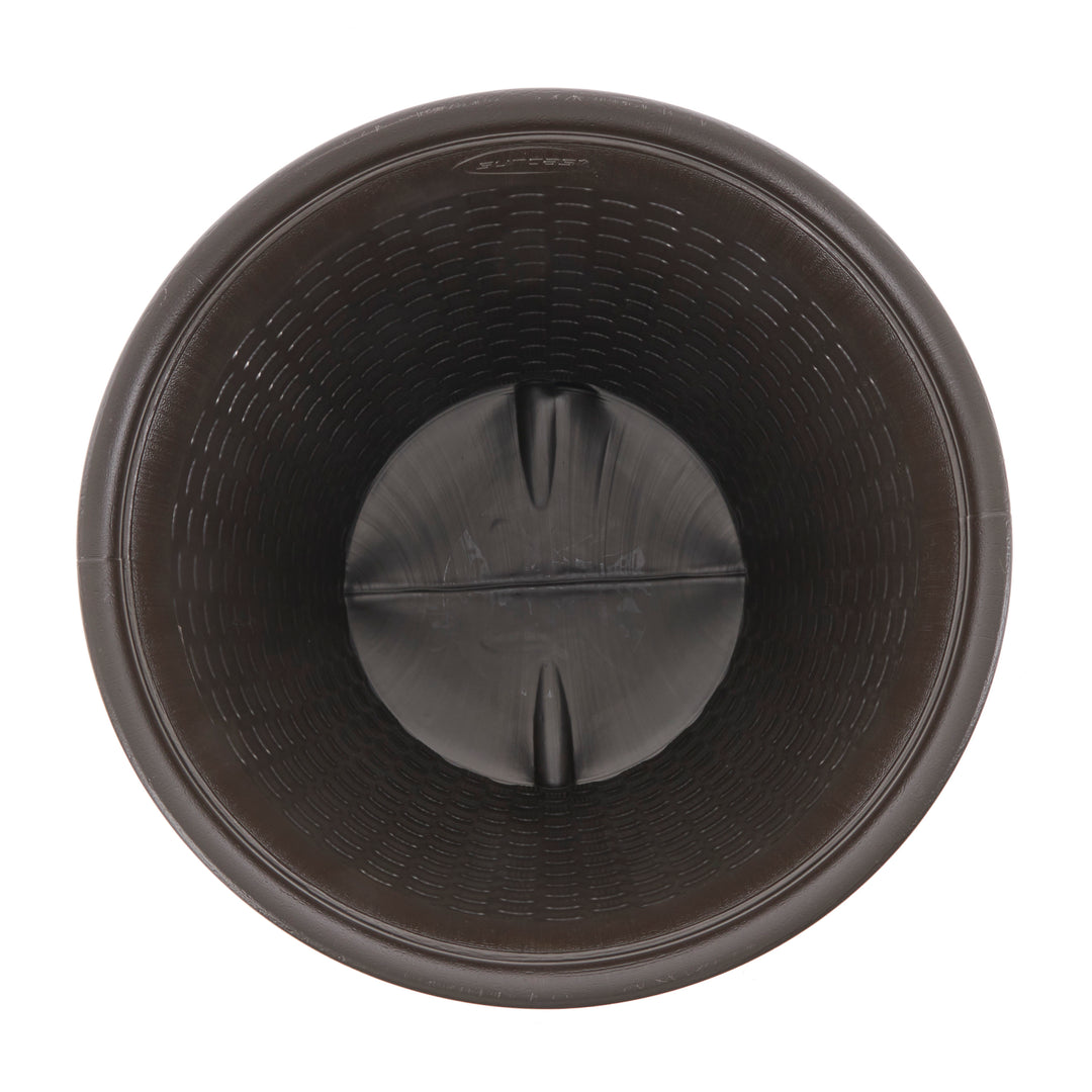 Suncast Sonora 22 Inch Resin Wicker Decorative Garden Planter, Java (2 Pack) - VMInnovations