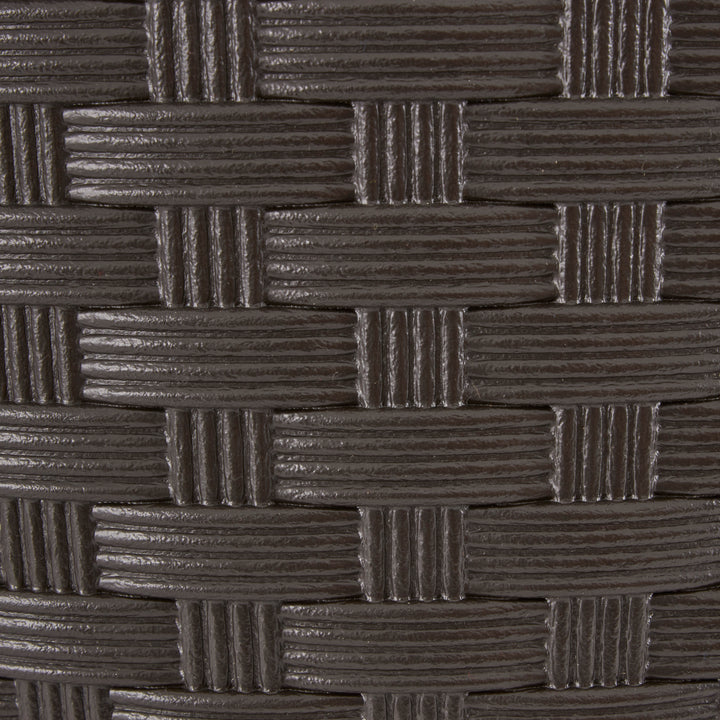 Suncast Sonora 22 Inch Resin Wicker Decorative Garden Planter, Java (2 Pack) - VMInnovations