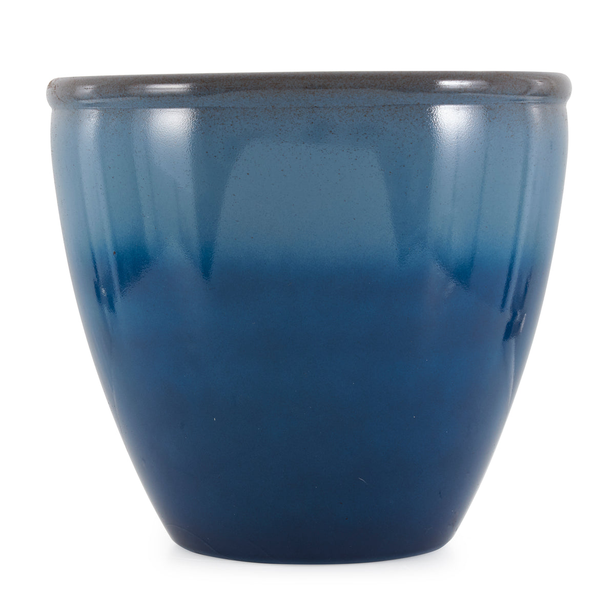 Suncast 16 Inch Ombre Decorative Durable Resin Planter, Blue and Brown  (4 Pack)