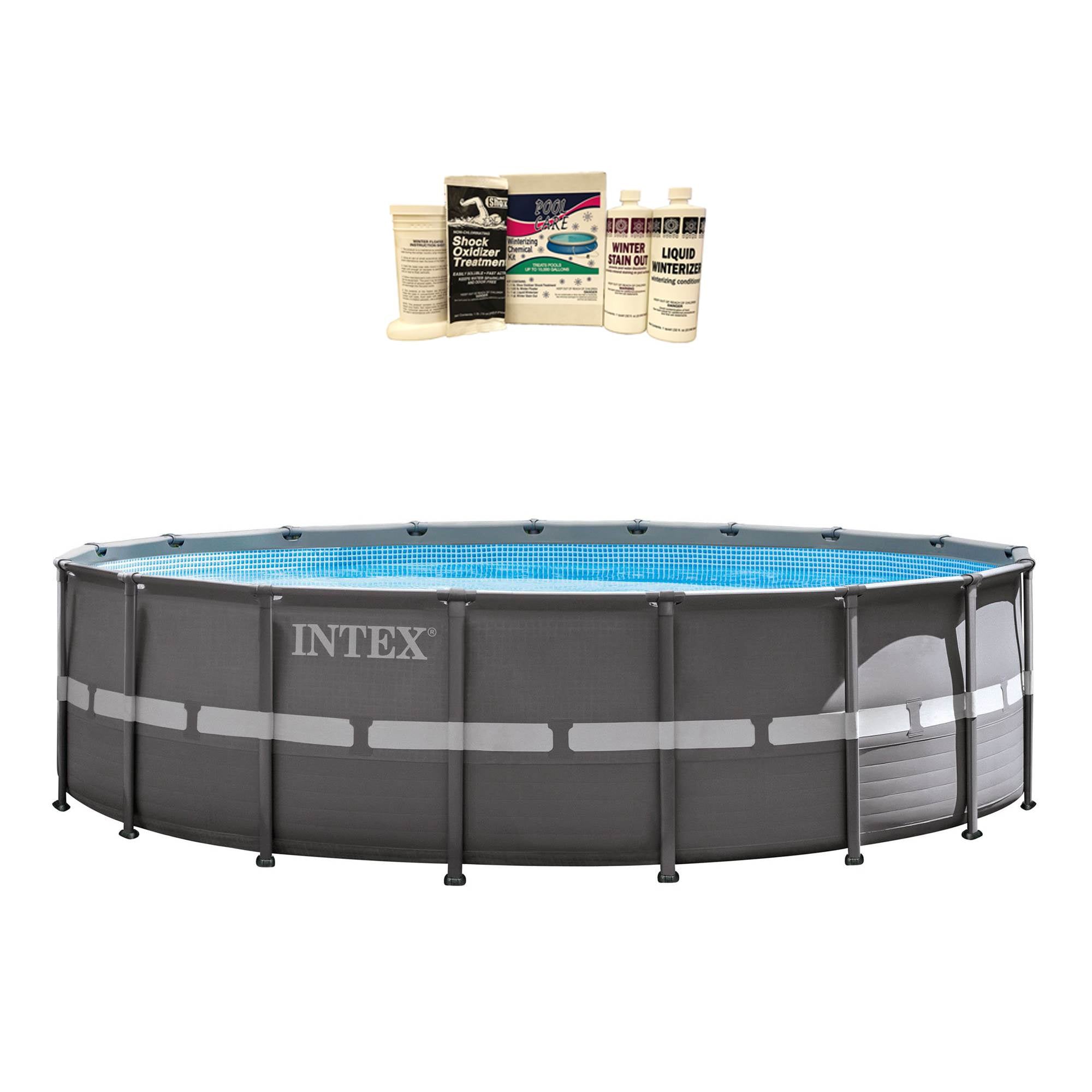 Intex 18' x 52" Ultra Frame Pool Set with Pump, Volleyball Set & Winterizing Kit