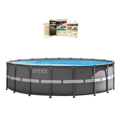 Intex 18' x 52" Ultra Frame Pool Set with Pump, Volleyball Set & Winterizing Kit