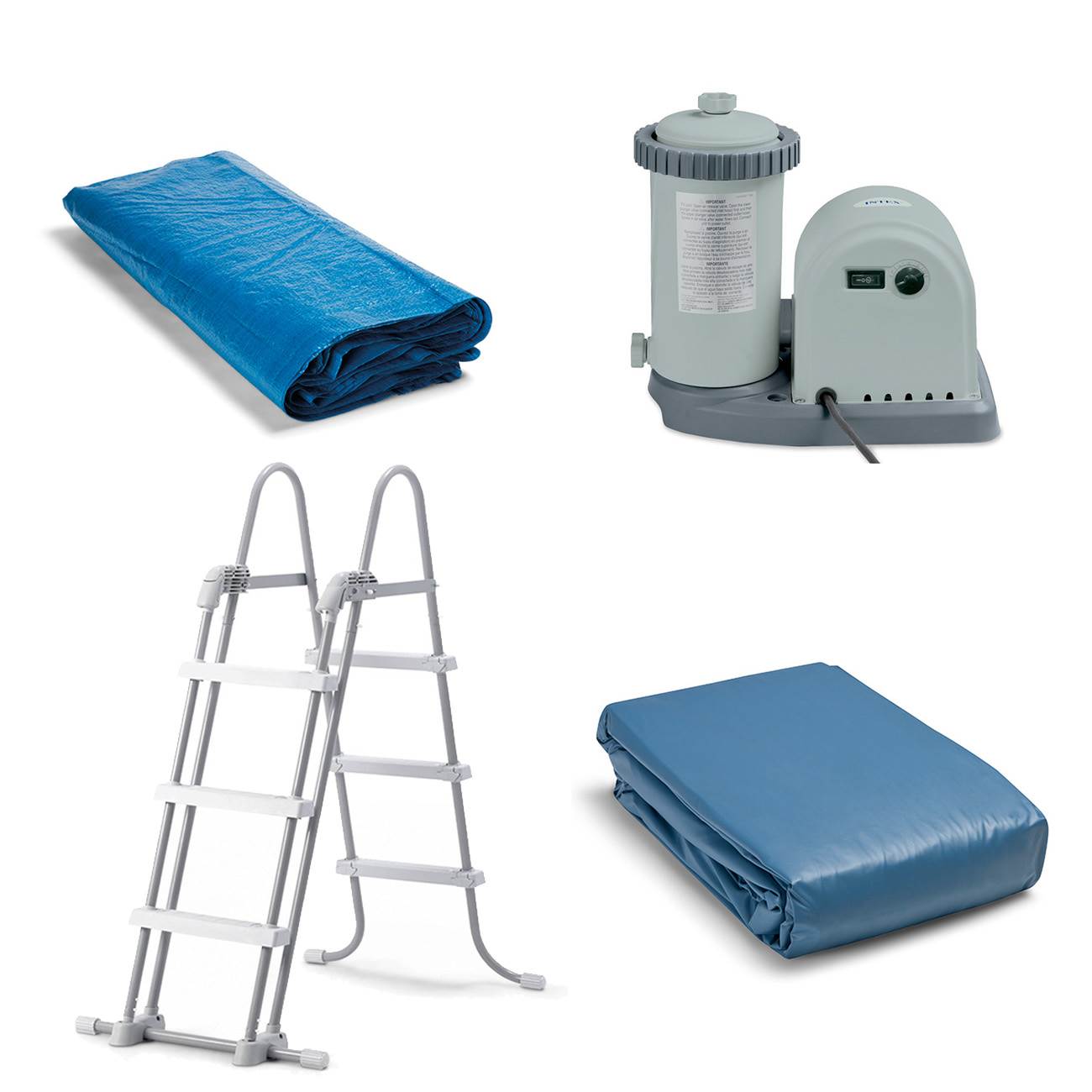 Intex 16' x 48" Prism Frame Square Above Ground Pool w/ Pump & Winterizing Kit