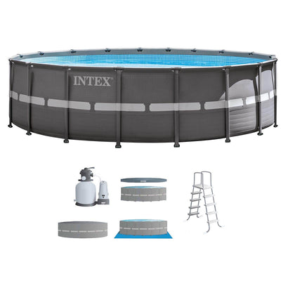 Intex 18ft x 52in Ultra Frame Above Ground Pool with Sand Pump & Winterizing Kit