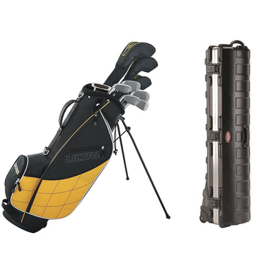 Wilson Ultra Men's 13 Piece Right Handed Golf Club Set & Wheeled Travel Case