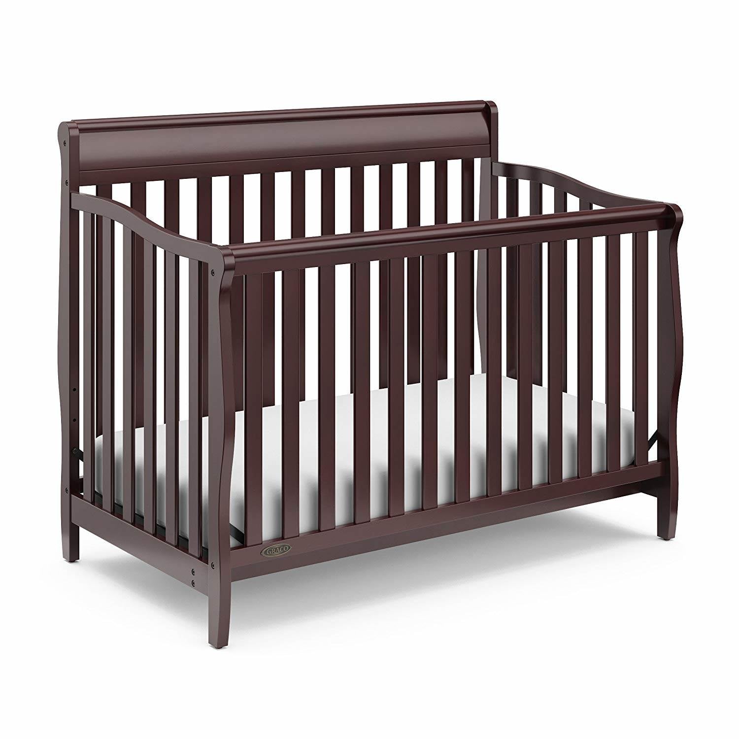 Graco Stanton 4 in 1 Convertible Crib, Espresso & Kolcraft Pure Sleep Mattress