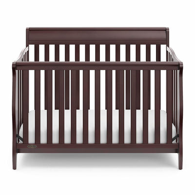 Graco Stanton 4 in 1 Convertible Crib, Espresso & Kolcraft Pure Sleep Mattress